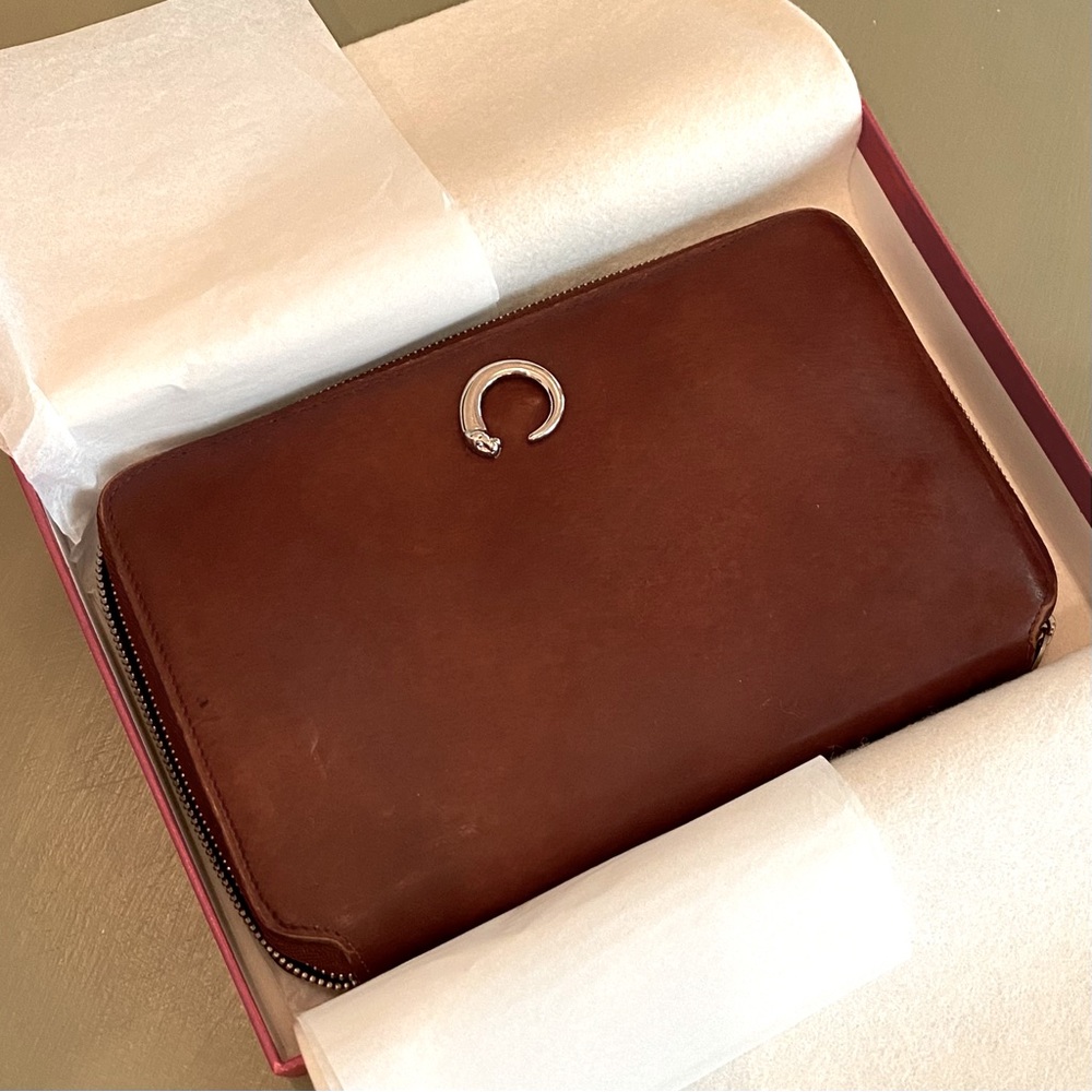 Authentic Cartier Panthere leather wallet